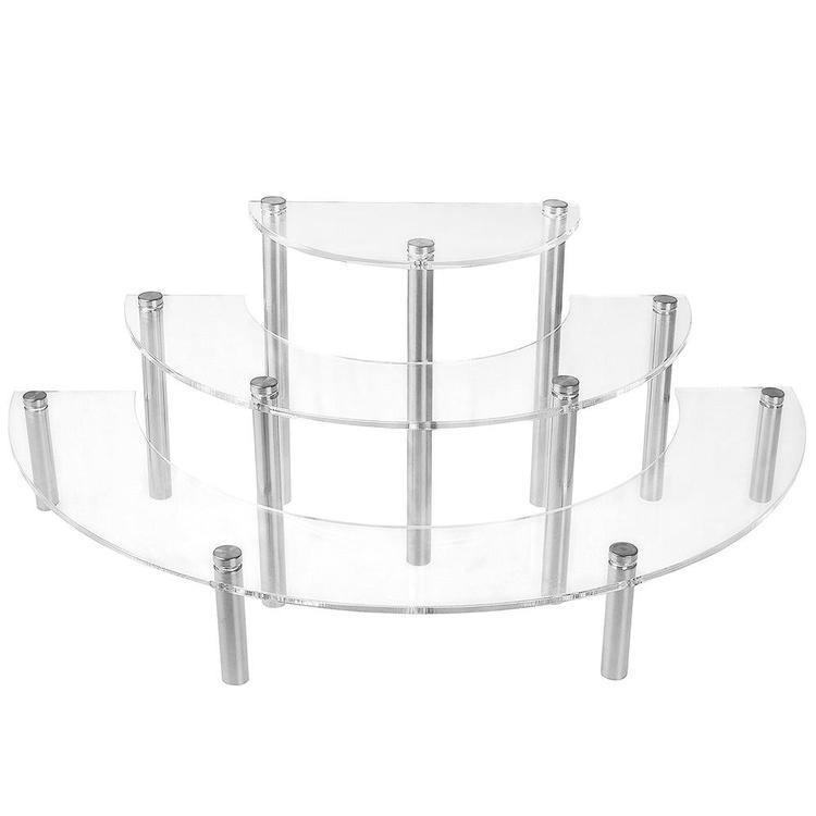 3-Tier Acrylic Semicircle Cupcake Stand - Mygiftss
