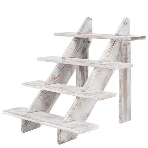 4-Tier Whitewashed Wood Display Riser - Mygiftss