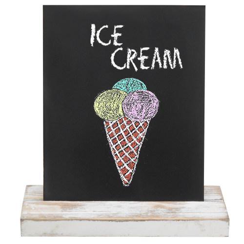 5 x 6 Inch Mini Tabletop Chalkboard Signs with Whitewashed Wood Base, Set of 4 - Mygiftss
