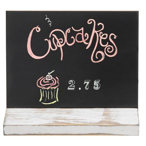 5 x 6 Inch Mini Tabletop Chalkboard Signs with Whitewashed Wood Base, Set of 4 - Mygiftss
