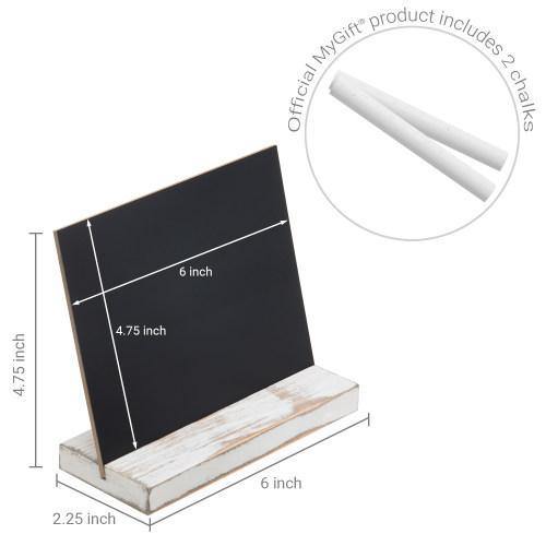5 x 6 Inch Mini Tabletop Chalkboard Signs with Whitewashed Wood Base, Set of 4 - Mygiftss