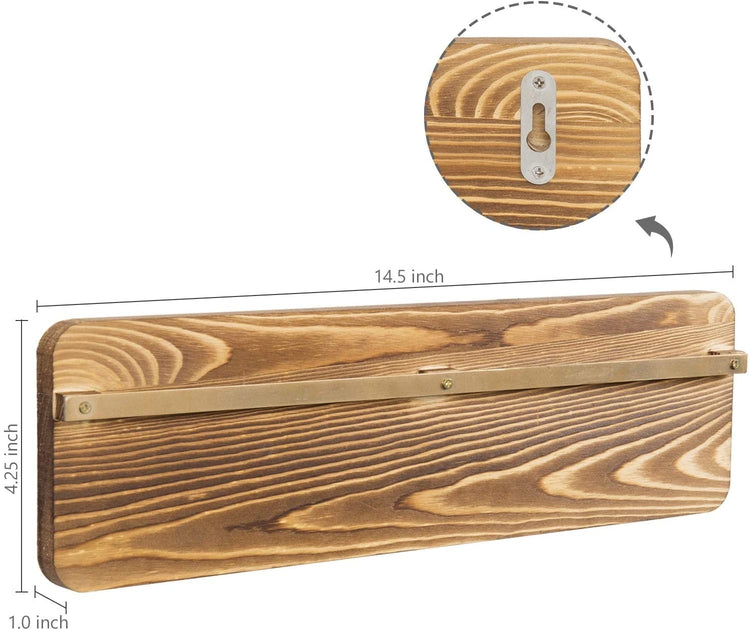 Rustic Burnt Wood Sunglasses Display Rack, Eyewear Organizer Holder-MyGift