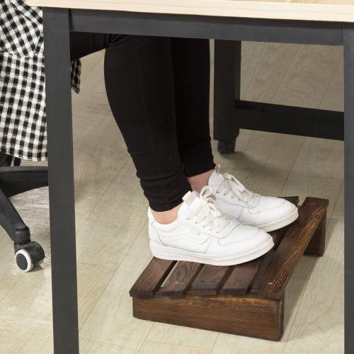 Burnt Wood Ergonomic Under-Desk Footrest - Mygiftss