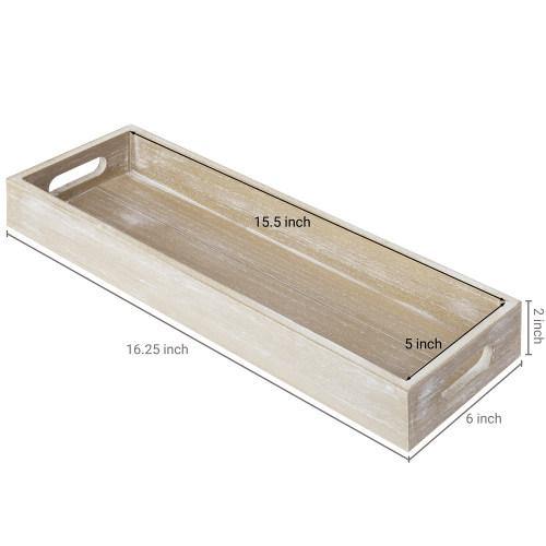Wood Serving Trays with Handles, 16-Inch, Set of 2 - Mygiftss