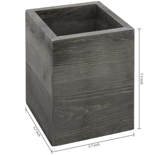 Gray Wood Kitchen Utensil Holder - Mygiftss