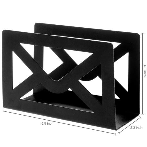 Black Metal Cutout Envelope-Design Mail Holder-MyGift