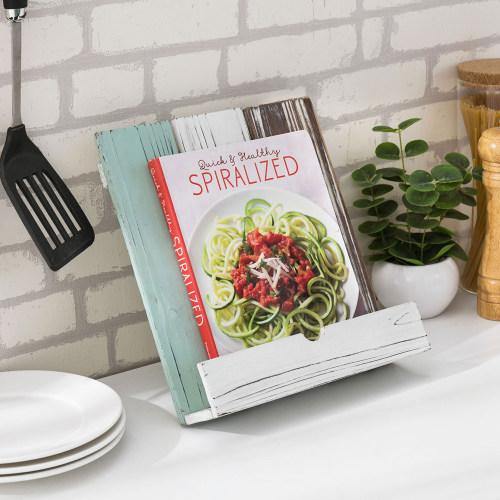 Vintage Weathered Wood Cookbook Stand - Mygiftss