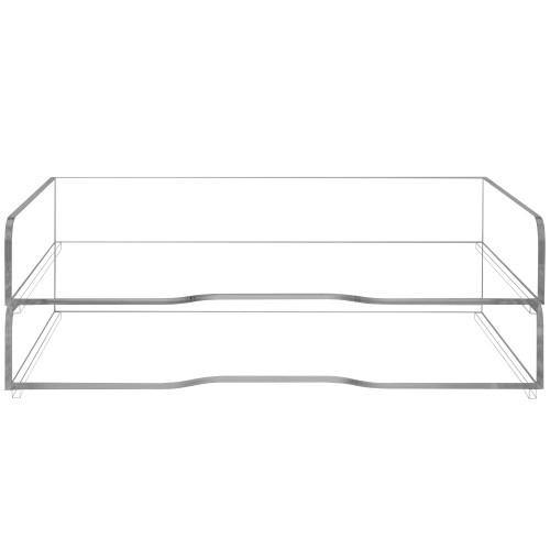 Clear Acrylic Stacking Desktop Document Trays, Set of 2 - Mygiftss