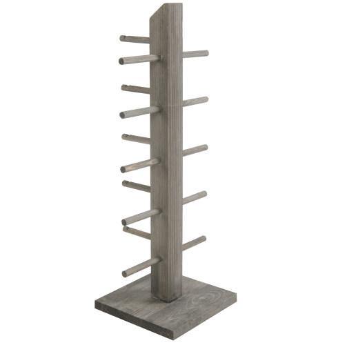 5-Pair Sunglass/Jewelry Display Stand, Gray Wood - Mygiftss