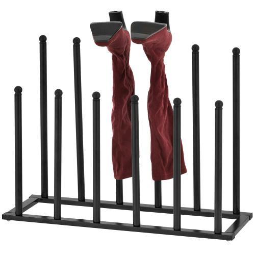 Modern Black Metal 6-Pair Boot Rack - Mygiftss