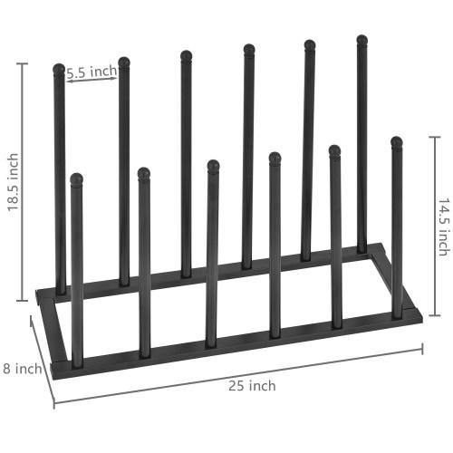 Modern Black Metal 6-Pair Boot Rack - Mygiftss