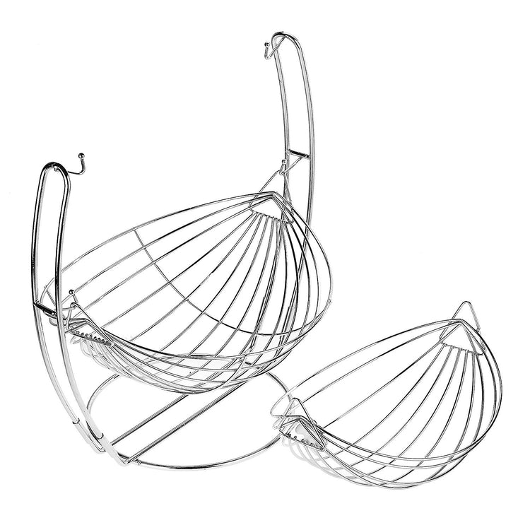 Chrome Double Hammock Produce Rack-MyGift