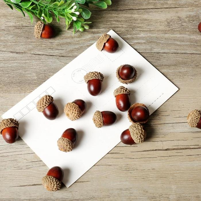 Assorted Artificial Acorn Caps, Autumn Vase Filler Decorations. 100 pieces