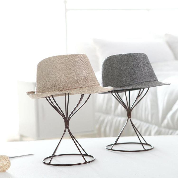 Brown Metal Wire Hat Display Stands, Set of 2 - Mygiftss
