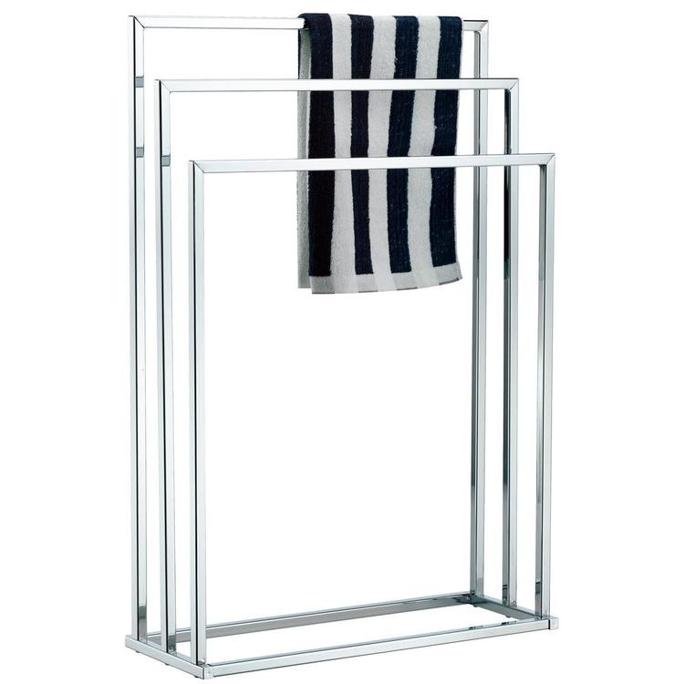 3 Tier Chrome Plated Silver-Toned Freestanding Towel Rack - Mygiftss Enterprise LLC