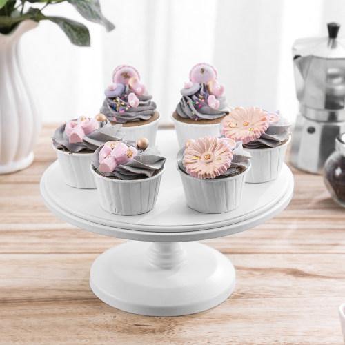 Classic White Round Cake Stand Pedestal, 10 inch - Mygiftss