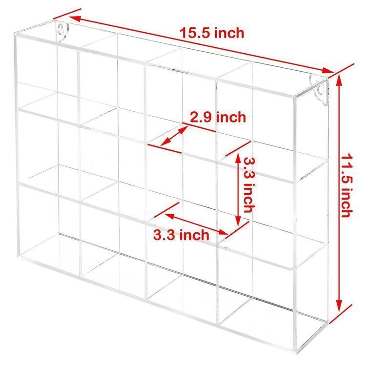 Clear Acrylic 12 Compartment Organizer Rack - Mygiftss