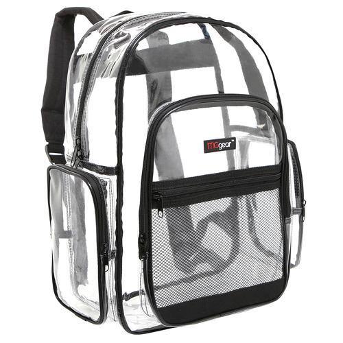Clear Security School Backpack, Black Trim - Mygiftss