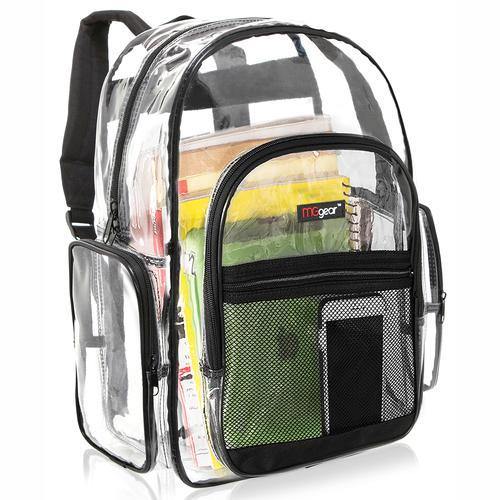 Clear Security School Backpack, Black Trim - Mygiftss