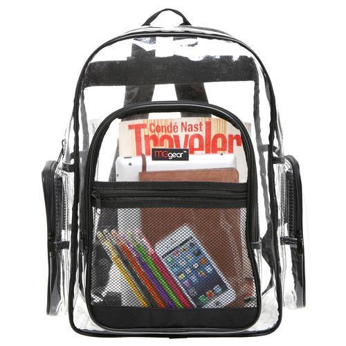 Clear Security School Backpack, Black Trim - Mygiftss