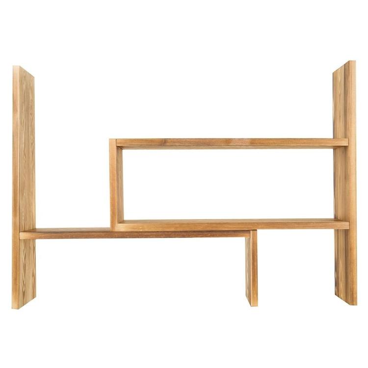 Dark Brown Wood Adjustable Desktop Storage Display Rack - Mygiftss Enterprise LLC