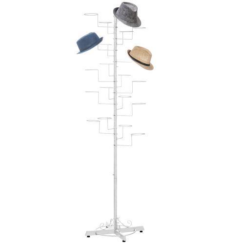 Freestanding Display Stand with 20 Circular Hooks for Hats and Wigs - Mygiftss