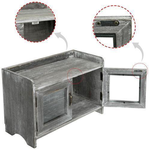 Gray Brown Wood Kitchen & Bathroom Countertop Cabinet - Mygiftss