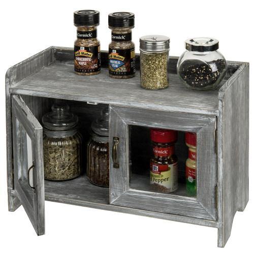 Gray Brown Wood Kitchen & Bathroom Countertop Cabinet - Mygiftss