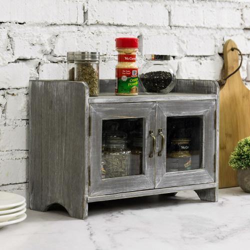 Gray Brown Wood Kitchen & Bathroom Countertop Cabinet - Mygiftss