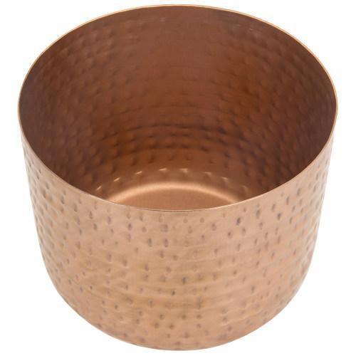 Hammered Style Copper Metal Planter Pot - Mygiftss