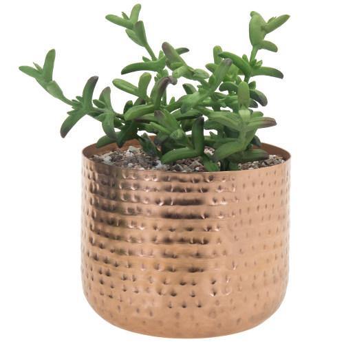 Hammered Style Copper Metal Planter Pot - Mygiftss