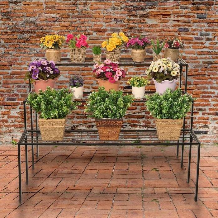 Industrial Metal Shelf Plant Display Rack - Mygiftss