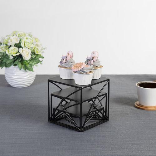 Matte Black Metal Nesting Display Risers, Set of 3 - Mygiftss