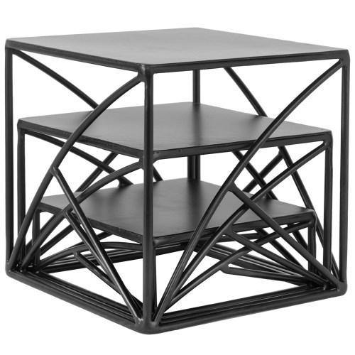 Matte Black Metal Nesting Display Risers, Set of 3 - Mygiftss