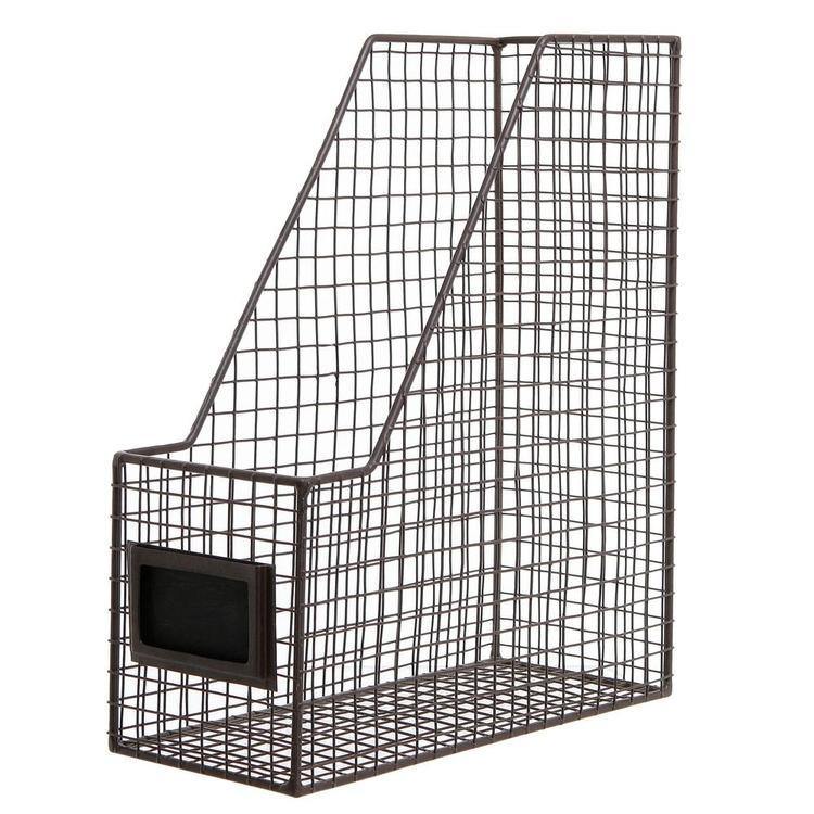 Metal Mesh Magazine Holder with Chalkboard Labels, Set of 2 - Mygiftss
