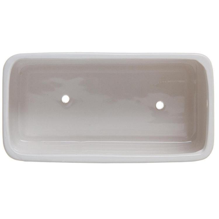 Minimalist White Ceramic Planter Pot, Rectangular - Mygiftss