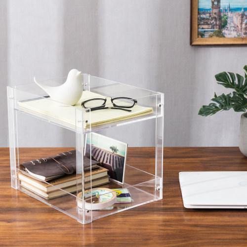 Modern Clear Acrylic Desktop Document Tray - Mygiftss