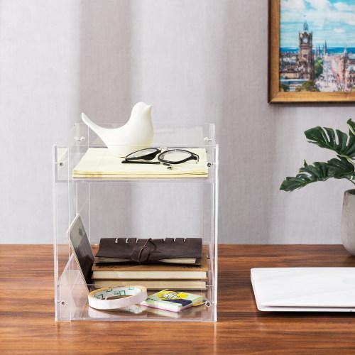 Modern Clear Acrylic Desktop Document Tray - Mygiftss