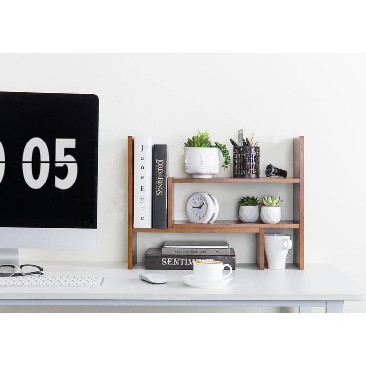 Modern Modular Natural Wood Desktop Organizer Rack - Mygiftss