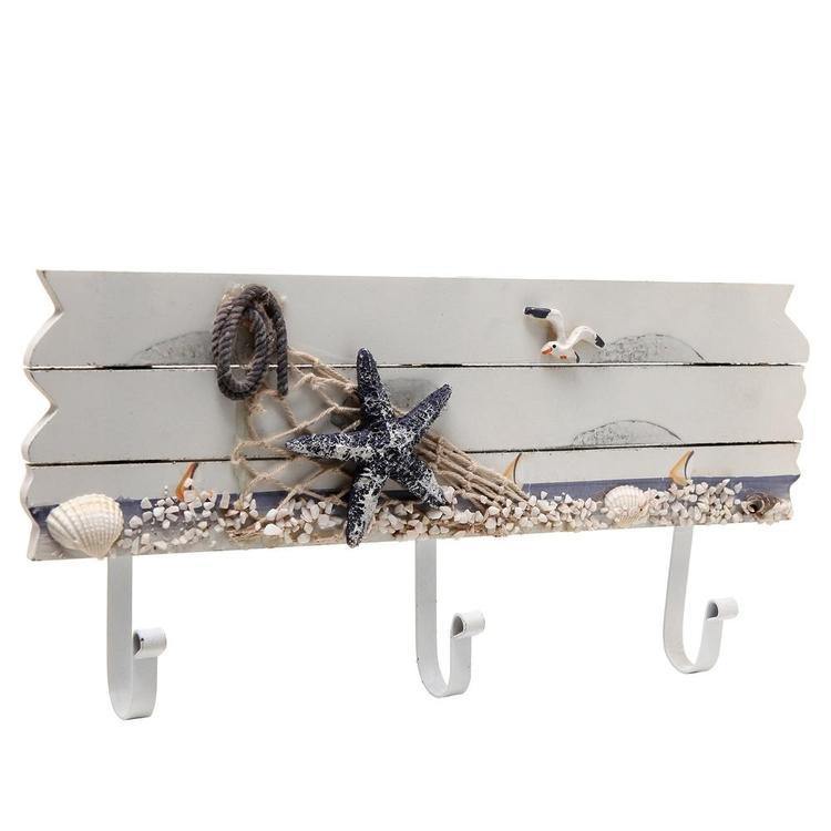 Nautical Beach Theme Wood Wall Rack - Mygiftss