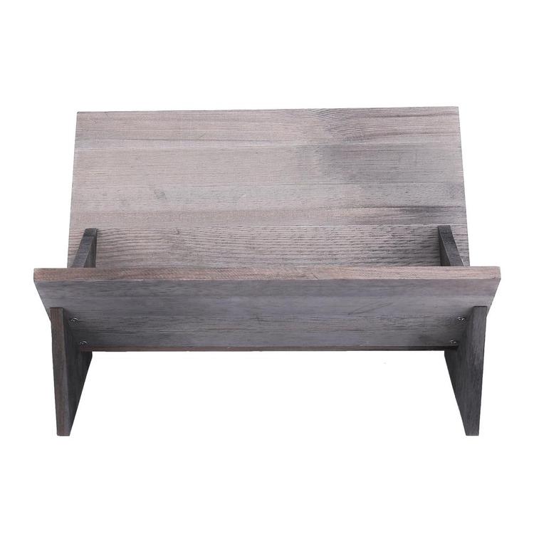 Rustic Barnwood Gray Tilted Desktop Bookshelf - Mygiftss Enterprise LLC