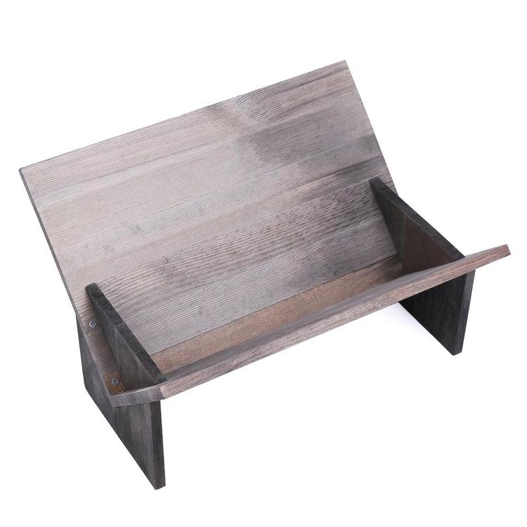 Rustic Barnwood Gray Tilted Desktop Bookshelf - Mygiftss Enterprise LLC