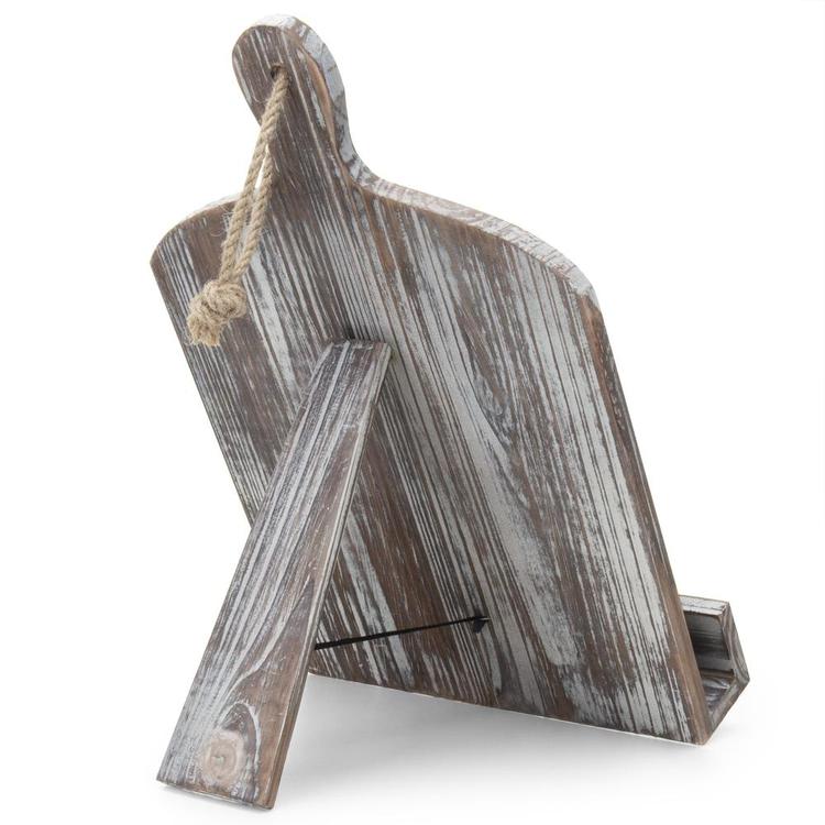 Rustic Farmhouse Torched Wood Cookbook iPad Holder with Kickstand - Mygiftss Enterprise LLC