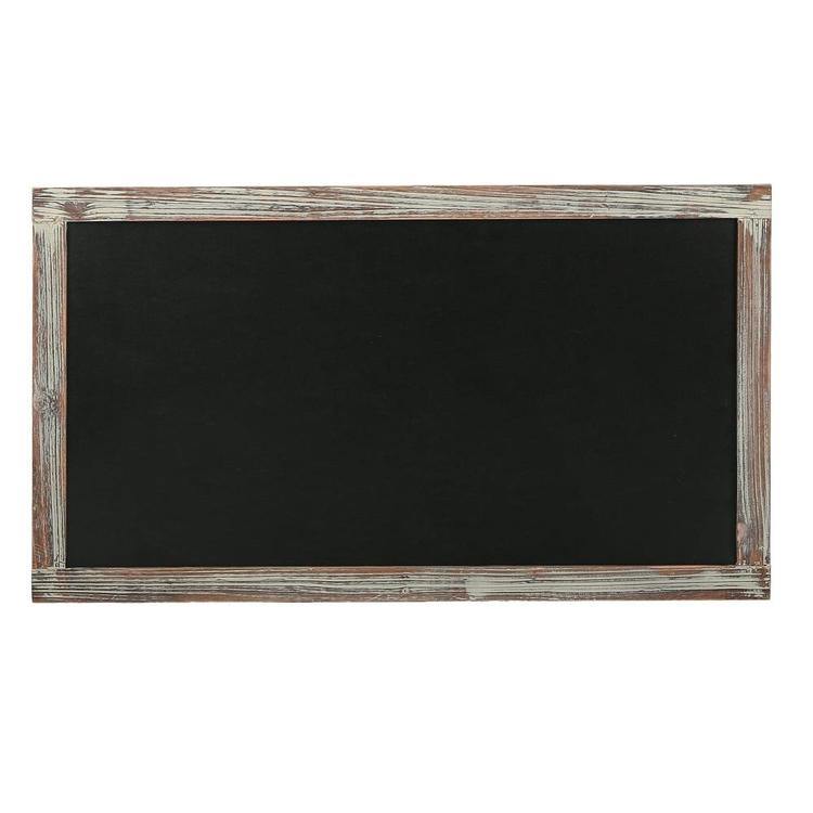 Rustic Wall-Mounted Torched Wood Chalkboard - Mygiftss