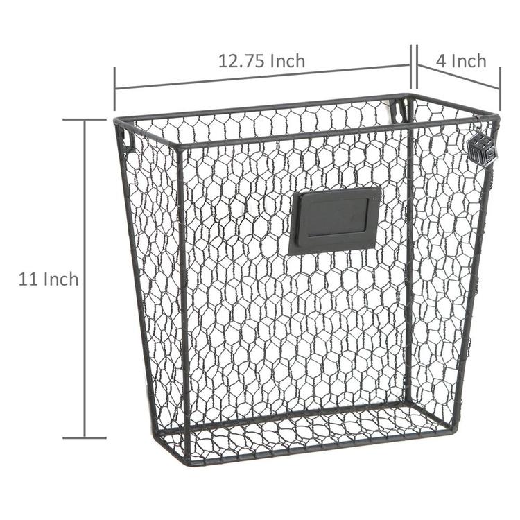 Wall Mounted Rustic Wire Mail Sorter Rack w/ Erasable Chalkboard Labels, Set of 3 - Mygiftss Enterprise LLC