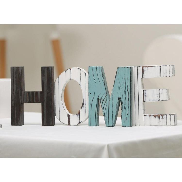 Rustic Wood HOME Decorative Sign, Multicolor - Mygiftss