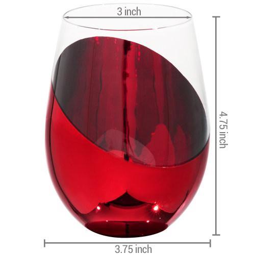 Multicolored Stemless Wine Glasses, Set of 4 - Mygiftss