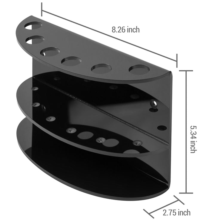 Round Black Acrylic Dry Erase Marker & Accessories Holder, Wall Mounted-MyGift