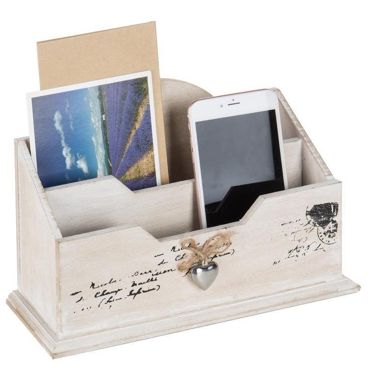 Vintage Postcard Design Wood Mail Organizer - Mygiftss