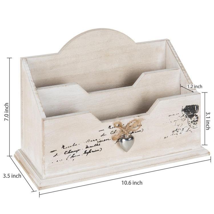 Vintage Postcard Design Wood Mail Organizer - Mygiftss